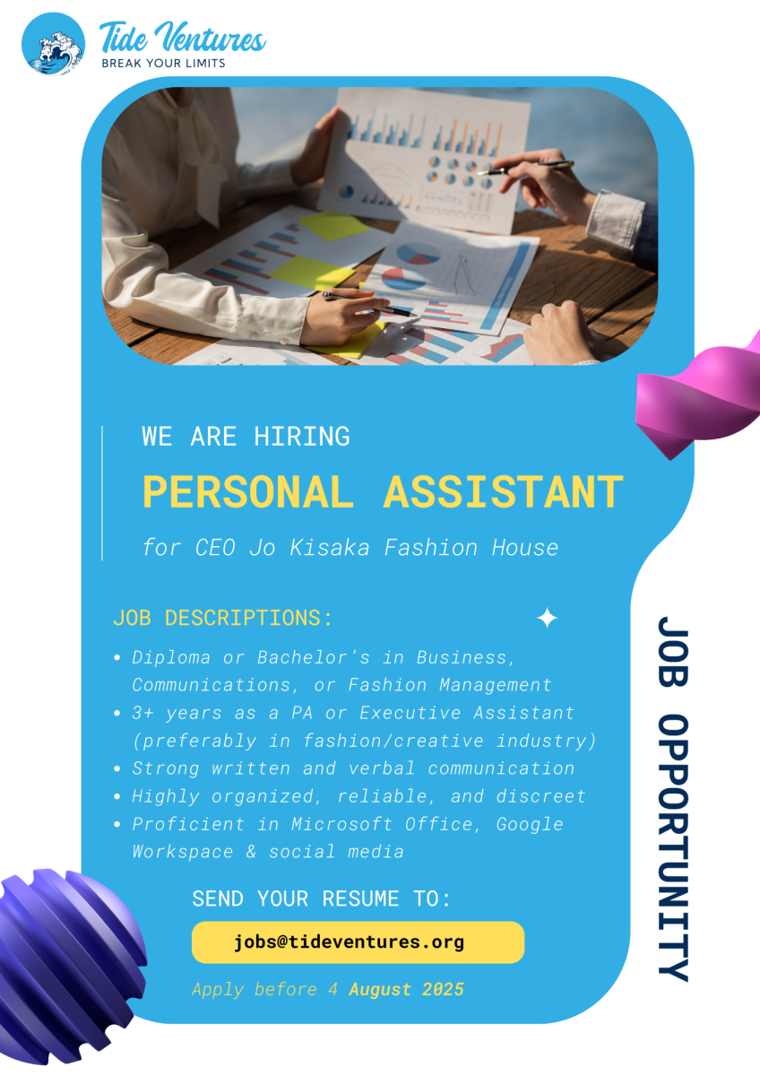 Personal Assistant Jo Kisaka Job Posting